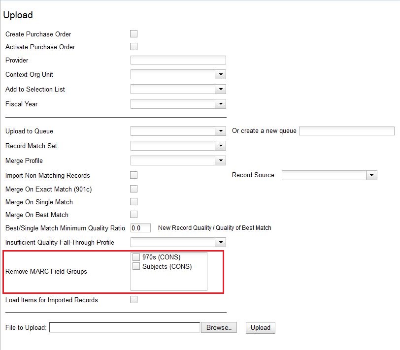 Load MARC Order Records