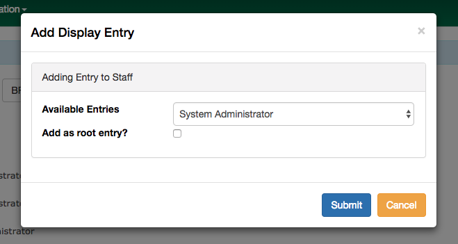 Add Entry modal