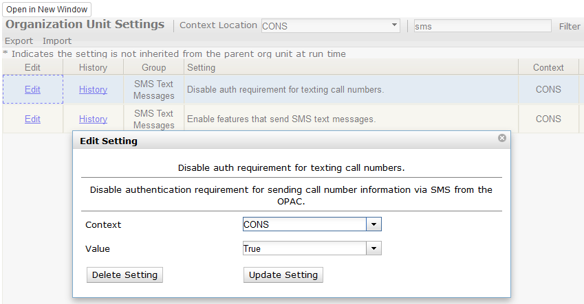 Library Setting to disable SMS auth/login requirement